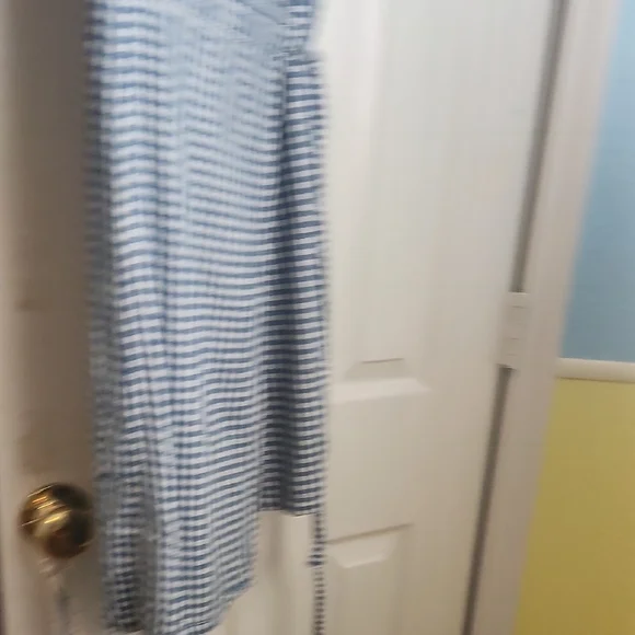 Madewell Cotton Navy Dorothy Gingham Wrap Dress - Picture 5 of 6